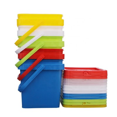 Cheap And Virgin Pp Material Multi-purpose Plastic Square Packing Bucket With Lid And Handle